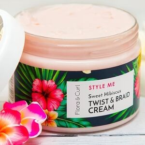 Flora & Curl Style Me Sweet Hibiscus Twist & Braid Cream - Pink DISCONTINUED